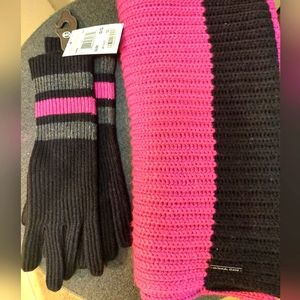 Michael Kors Cable Knit Infinity Scarf and Matching Glove Set